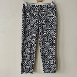 Laundry by Shelli Segal Black and White Ankle Pants - Size: 6